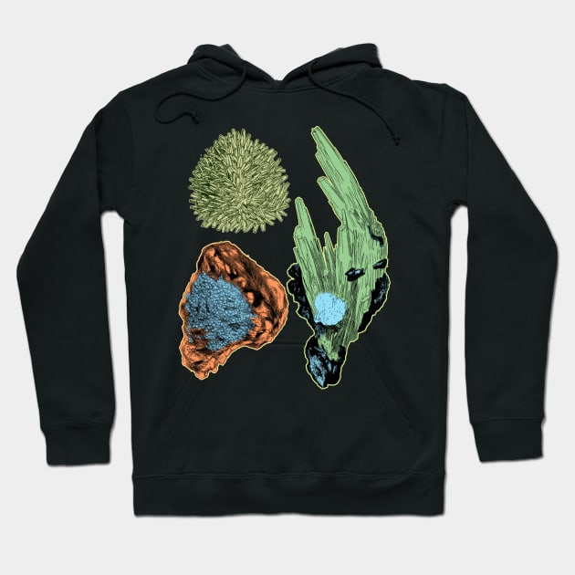 Geodes Rocks and Minerals Hoodie by encycloart